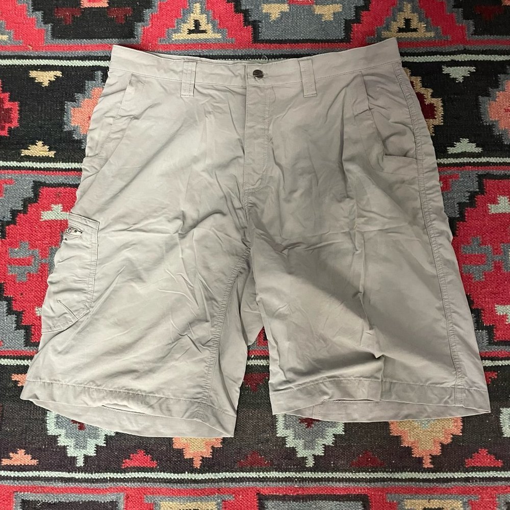 Mountain Khakis Mens Chino Shorts Size 36x11 Tan Casual Mid Rise Waist